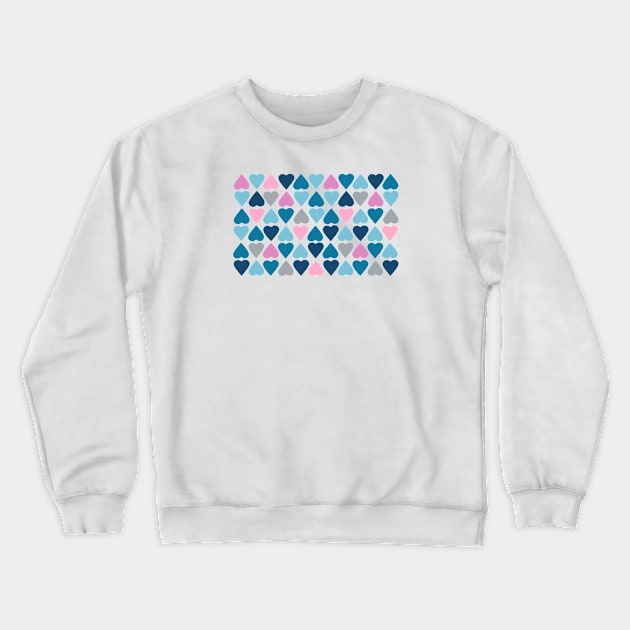 Diamond Hearts Pink Crewneck Sweatshirt by ProjectM